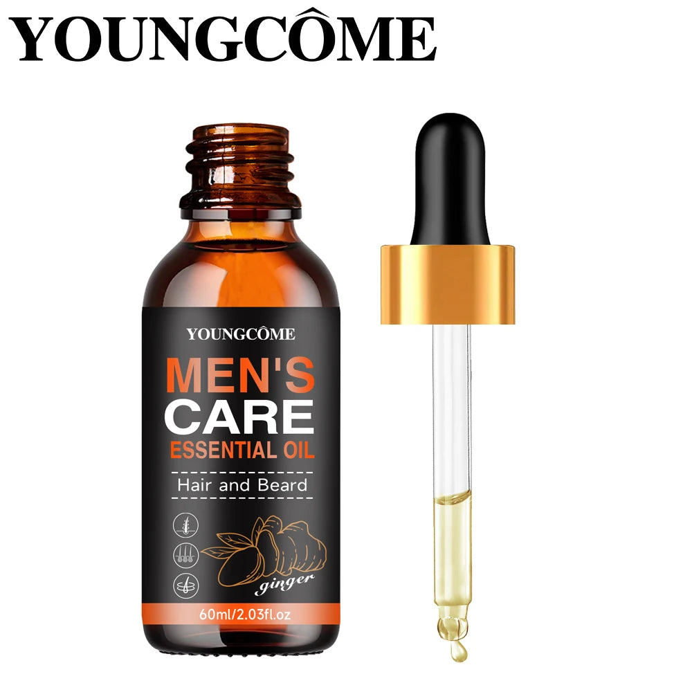 Men Beard Essential Oil Increase Moisturize Soft Smooth Nourish Thicken For Grooming Hair Facial Care Beard Growth Oil Care